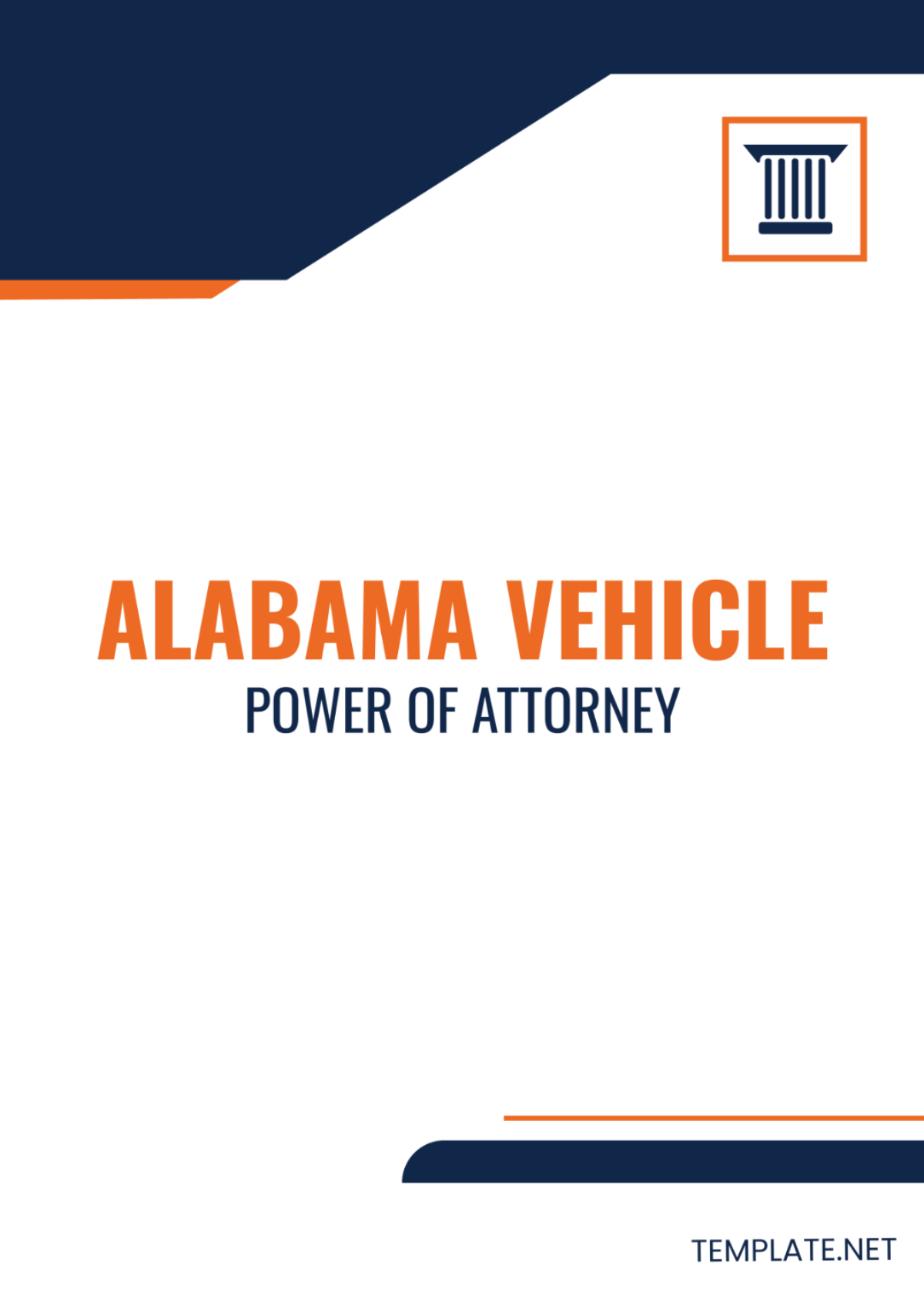 Alabama Vehicle Power of Attorney Template