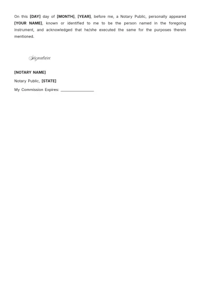Free Pennsylvania Motor Vehicle Power of Attorney Template to Edit Online