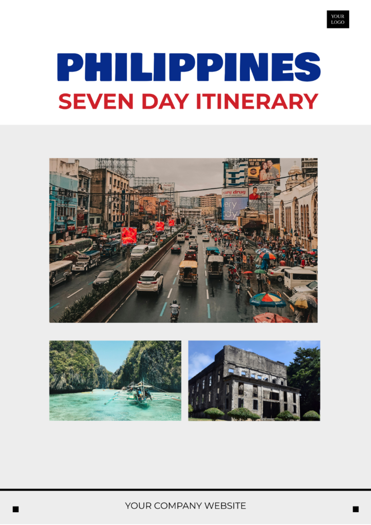 7 Day Philippines Itinerary Template - Edit Online & Download