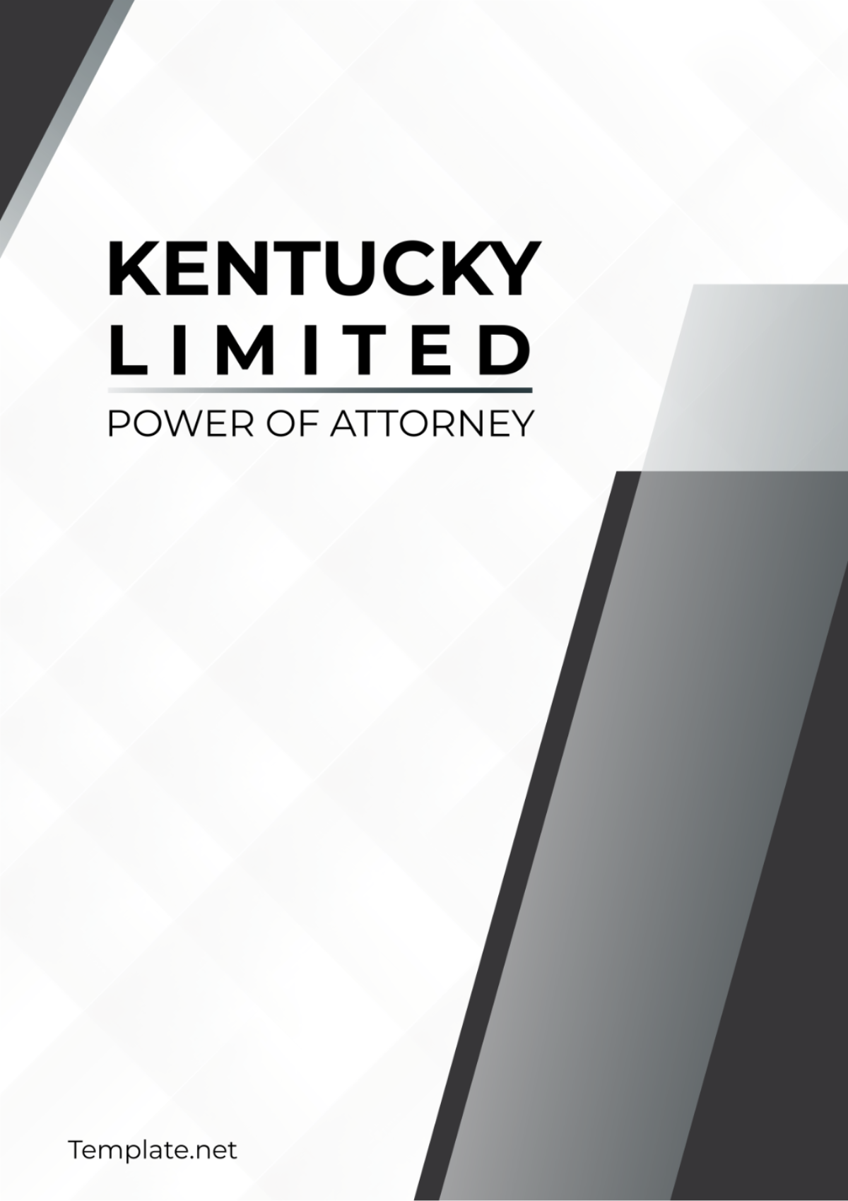 Kentucky Limited Power of Attorney Template