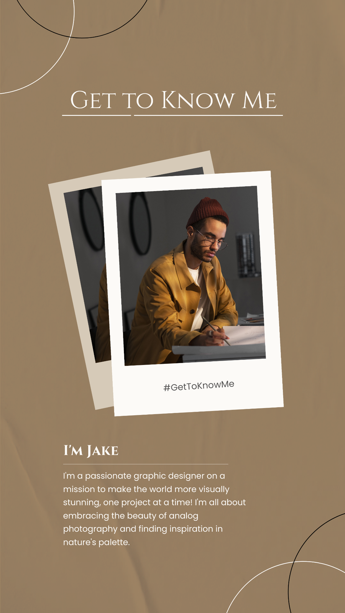 Polaroid Get to Know Me Instagram Story Template