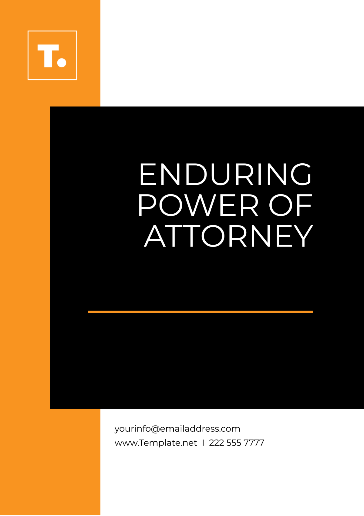 Enduring Power of Attorney Template - Edit Online & Download