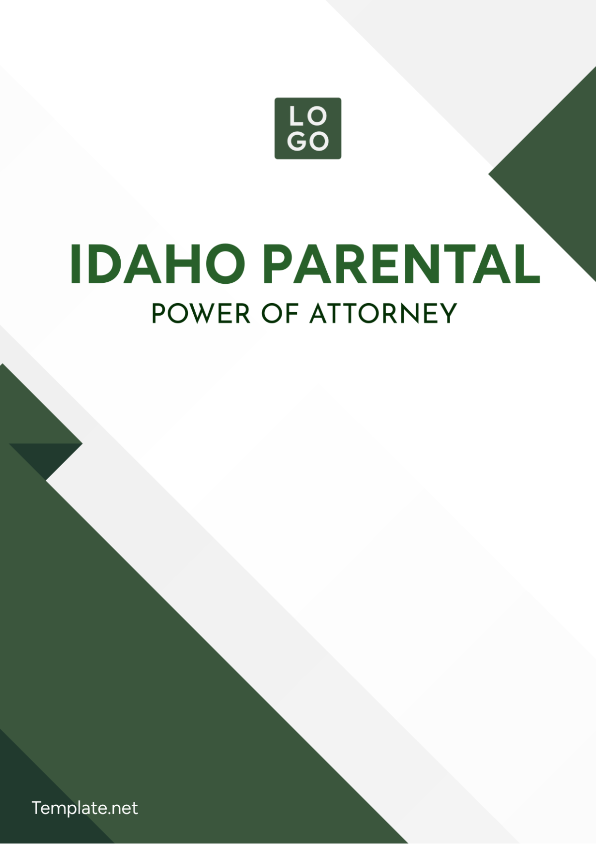 Idaho Parental Power of Attorney Template