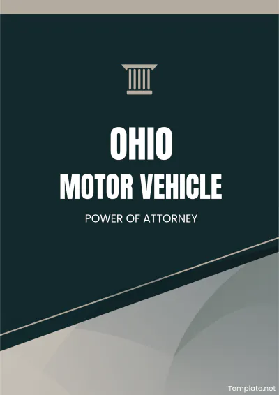 Free Ohio Motor Vehicle Power of Attorney Template to Edit Online