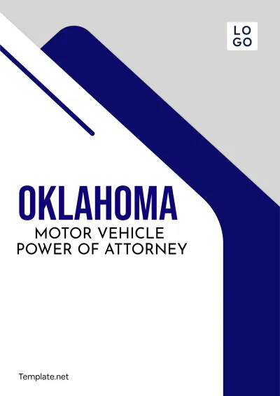 Free Oklahoma Motor Vehicle Power of Attorney Template to Edit Online