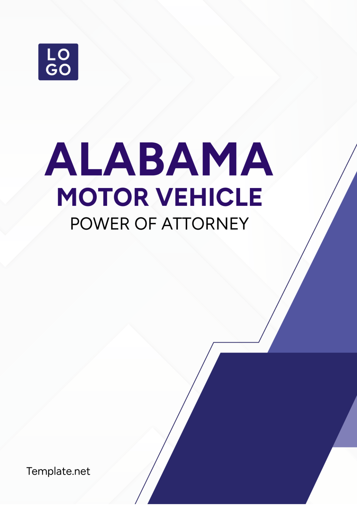 Alabama Motor Vehicle Power of Attorney Template