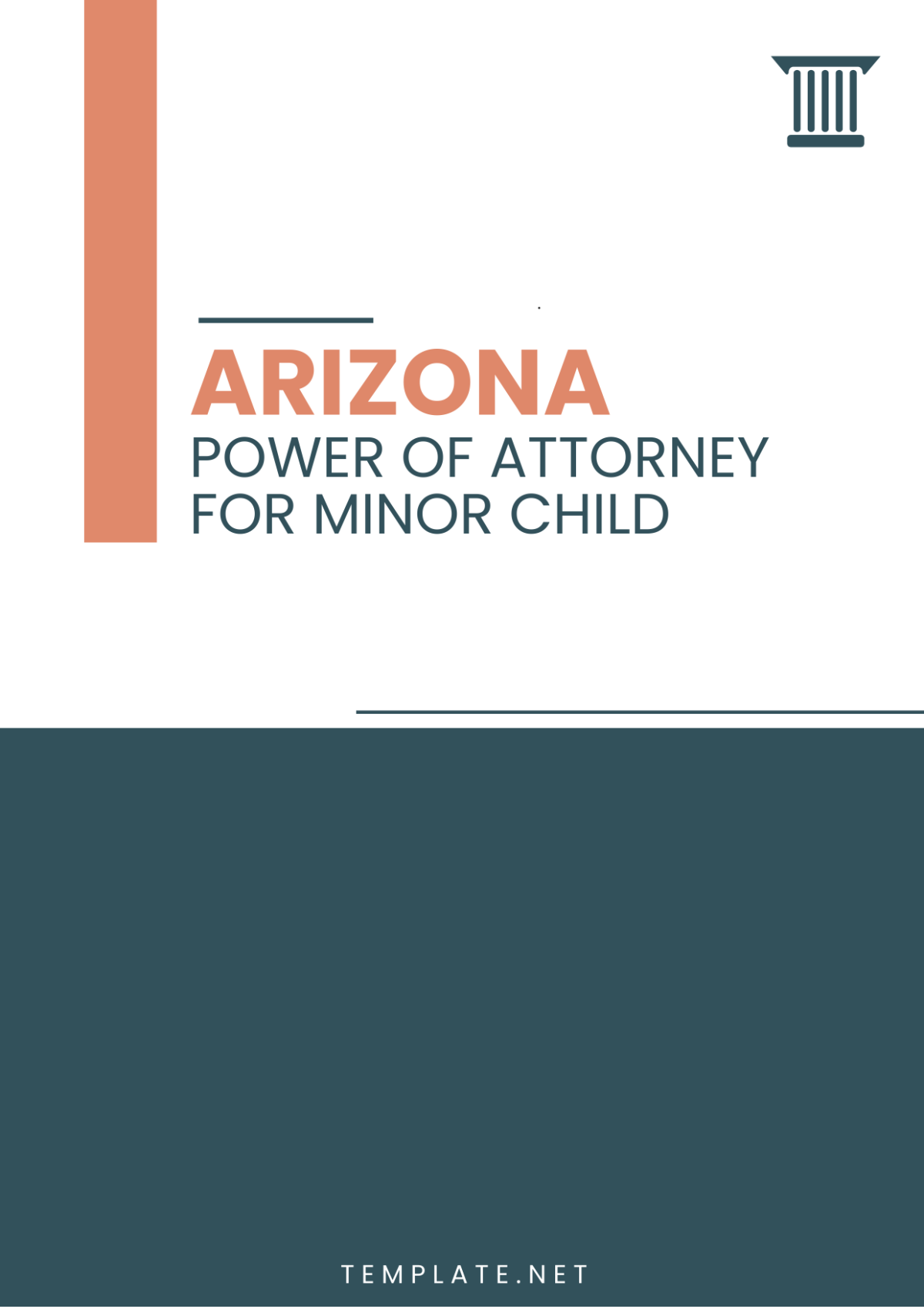 Arizona Power of Attorney For Minor Child Template