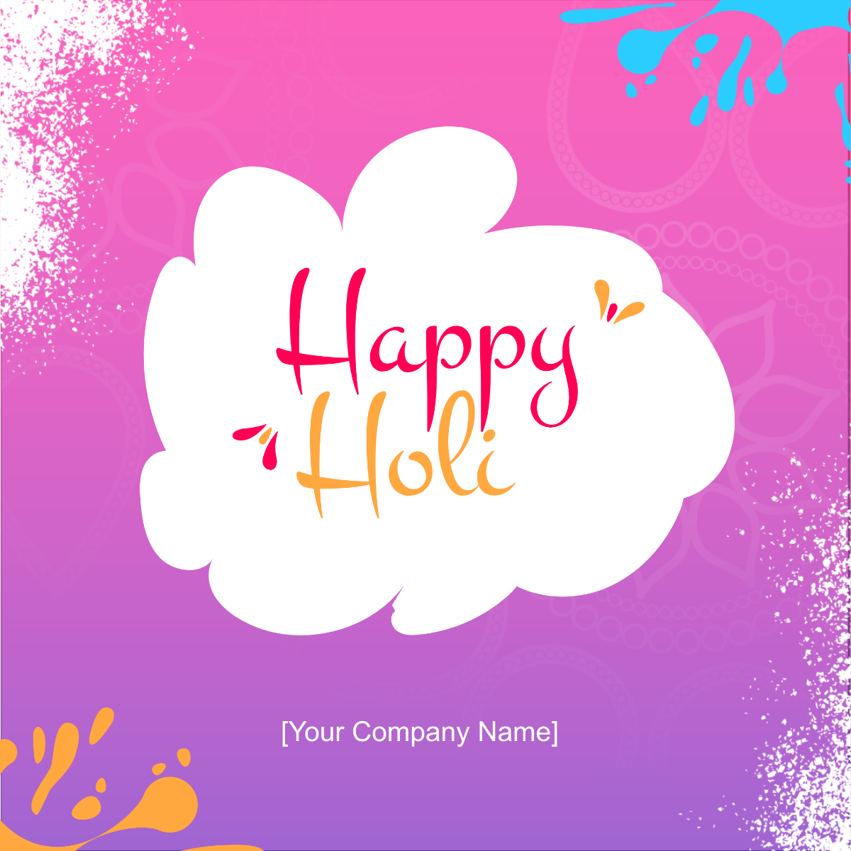 Happy Holi Facebook Post