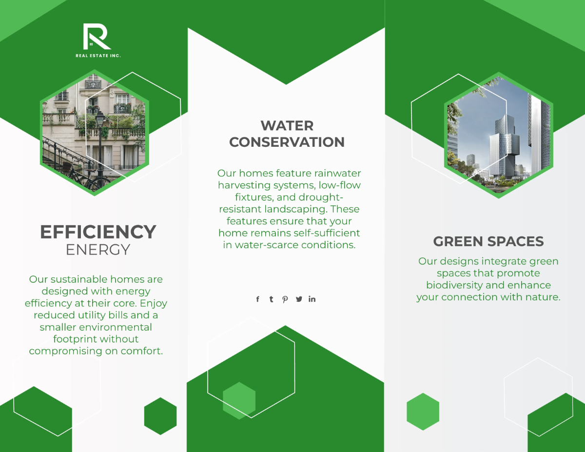 Free Eco-Friendly and Sustainable Homes Brochure Template to Edit Online