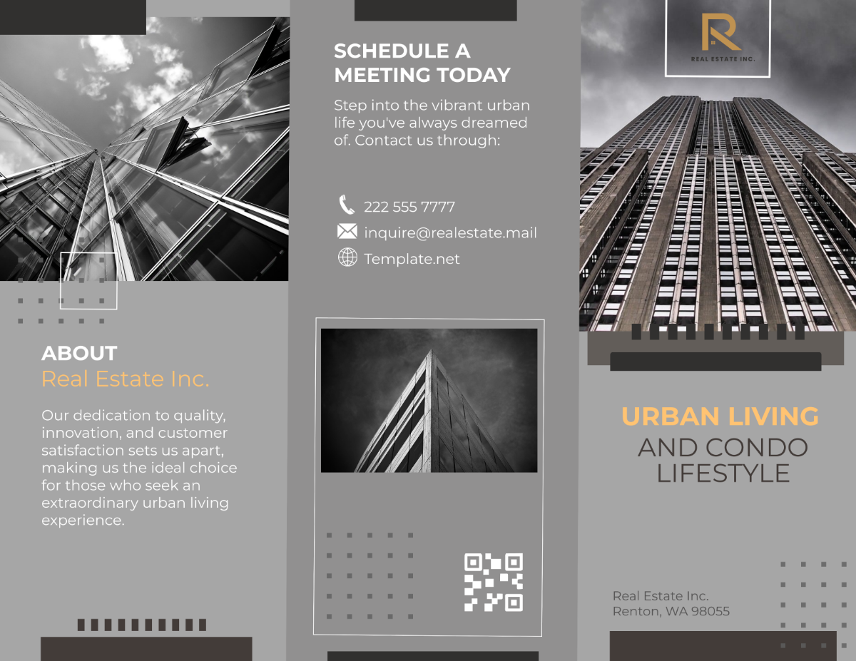Free Urban Living and Condo Lifestyle Brochure Template