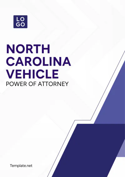 Free North Carolina Vehicle Power of Attorney Template to Edit Online