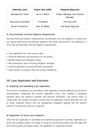Free Real Estate Financing Policy & Procedure Template to Edit Online