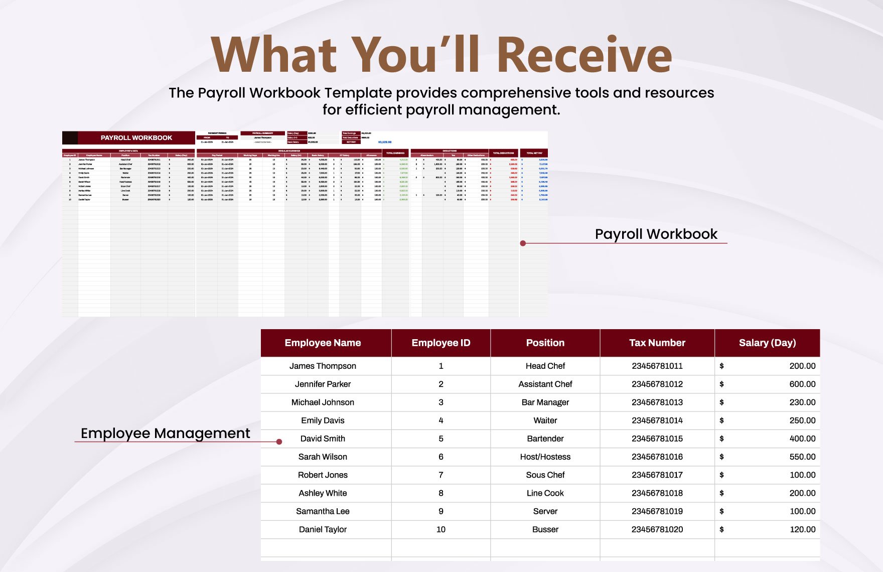 Payroll Workbook Template