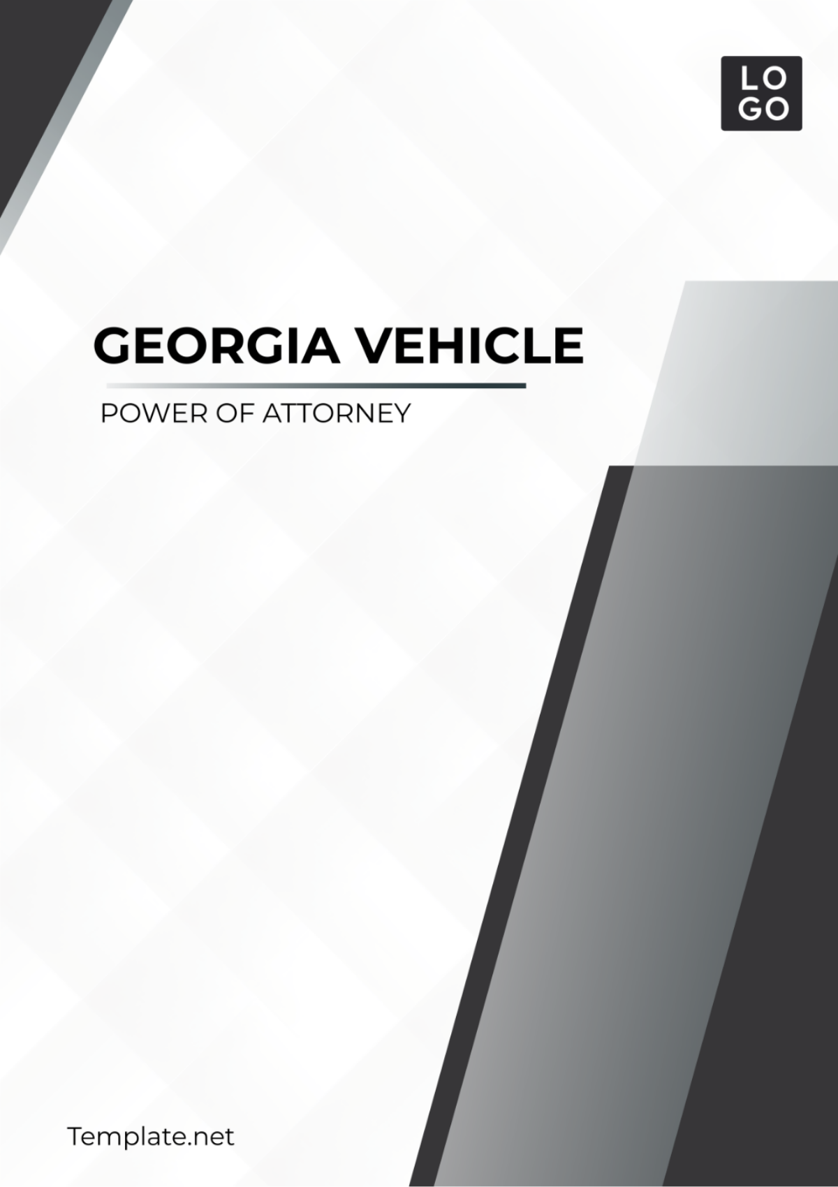 Georgia Vehicle Power of Attorney Template