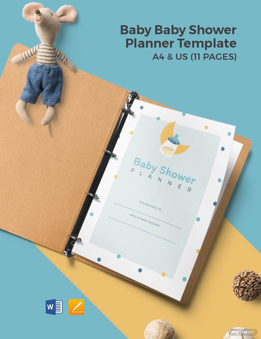 Free Baby Shower Party Planner Template Word, Apple Pages