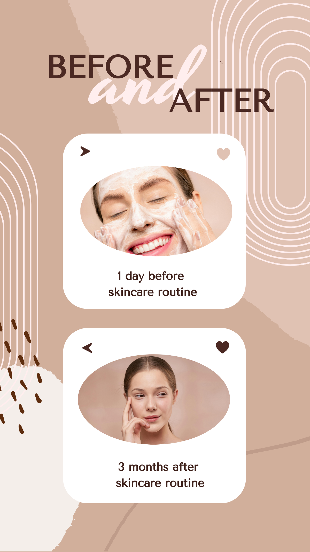 Before and After skincare Instagram post Template