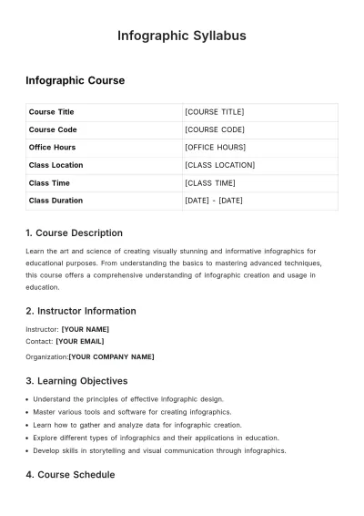 Free Infographic Syllabus Template to Edit Online