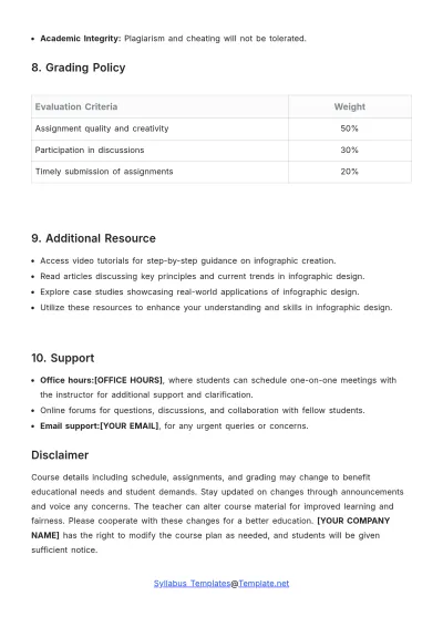 Free Infographic Syllabus Template to Edit Online