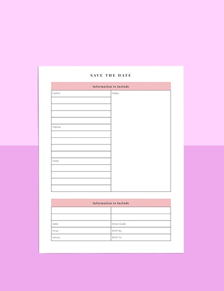 Wedding To do Planner Example