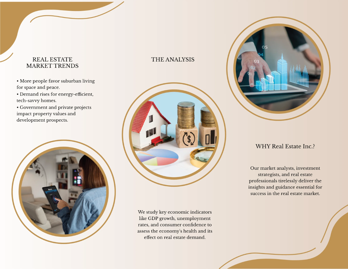 Free Real Estate Market Trends and Analysis Brochure Template to Edit Online