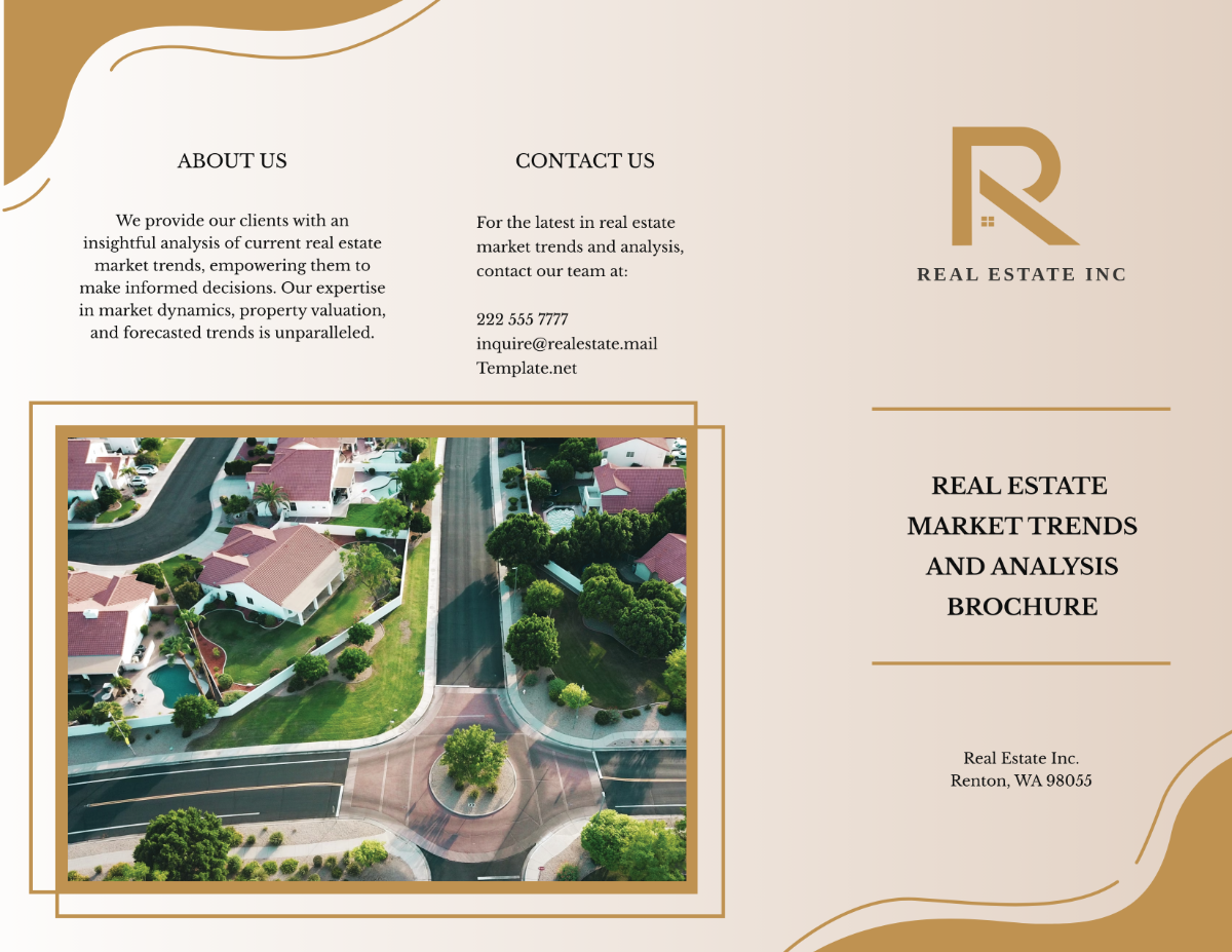 Real Estate Market Trends and Analysis Brochure Template