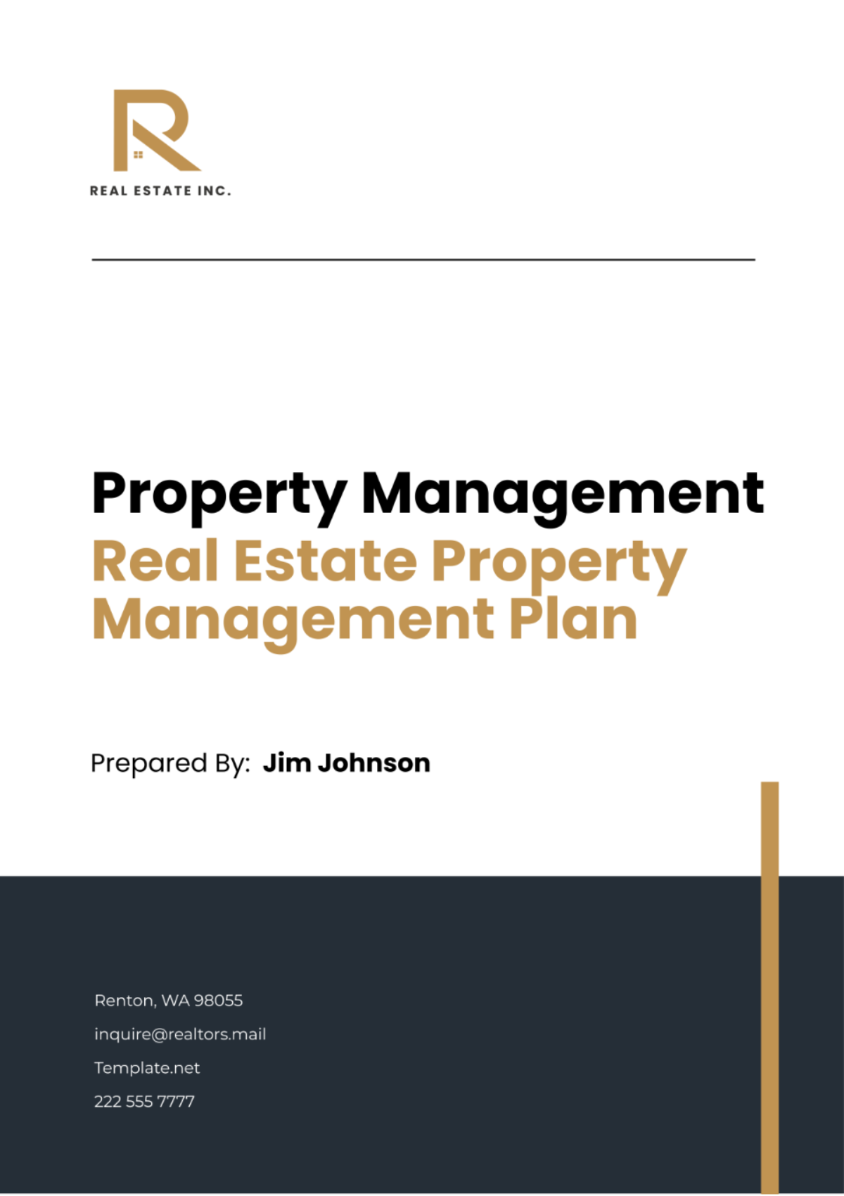 Free Real Estate Property Management Plan Template