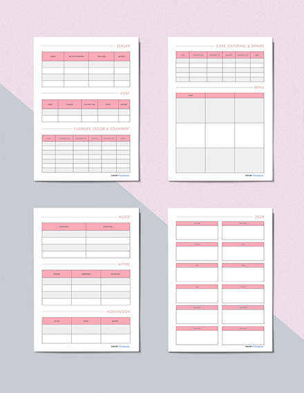 Free Sample 12-Month Wedding Planner Template to Edit Online Free Sample 12-Month Wedding Planner Template to Edit Online