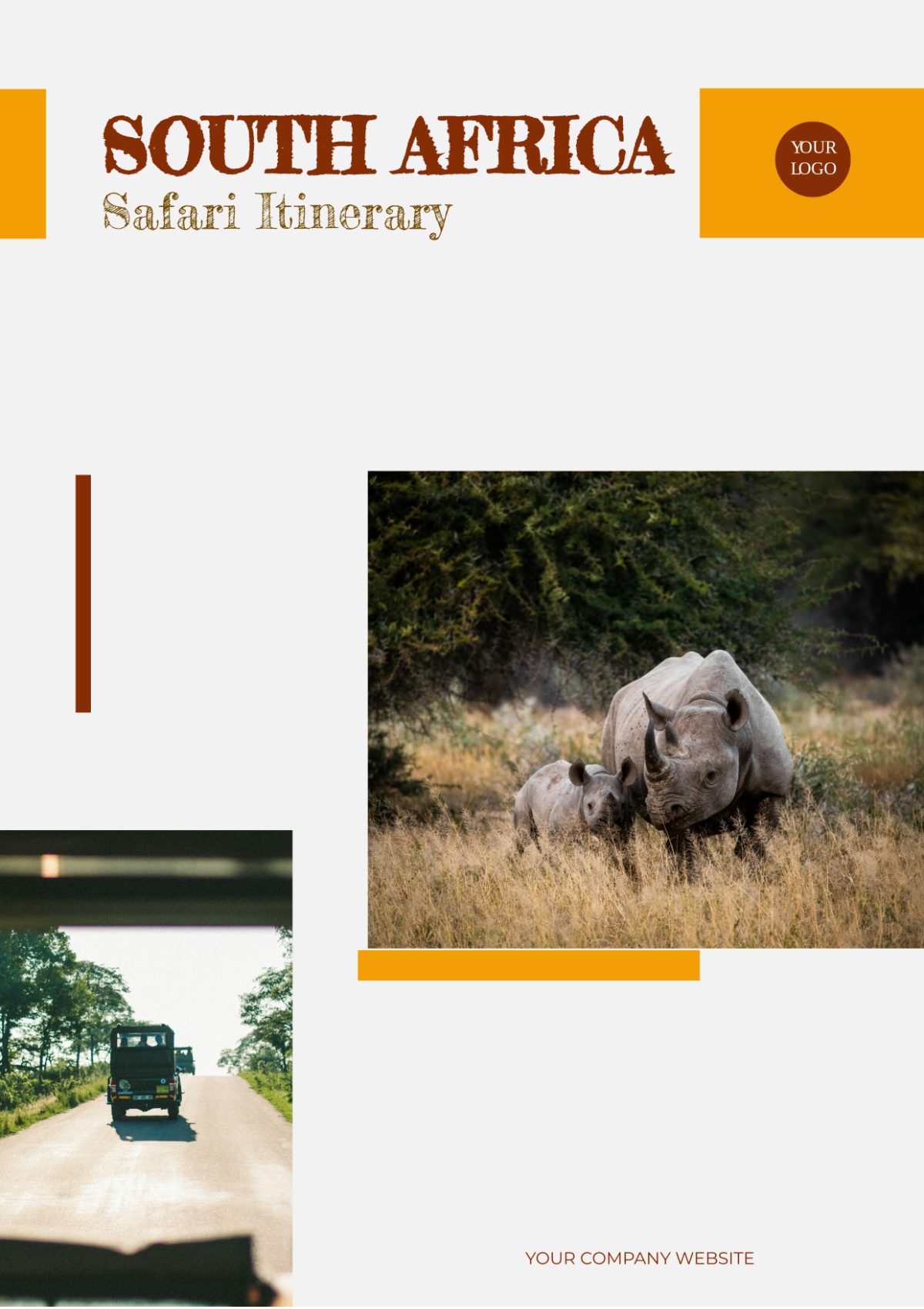 South Africa Safari Itinerary Template - Edit Online & Download