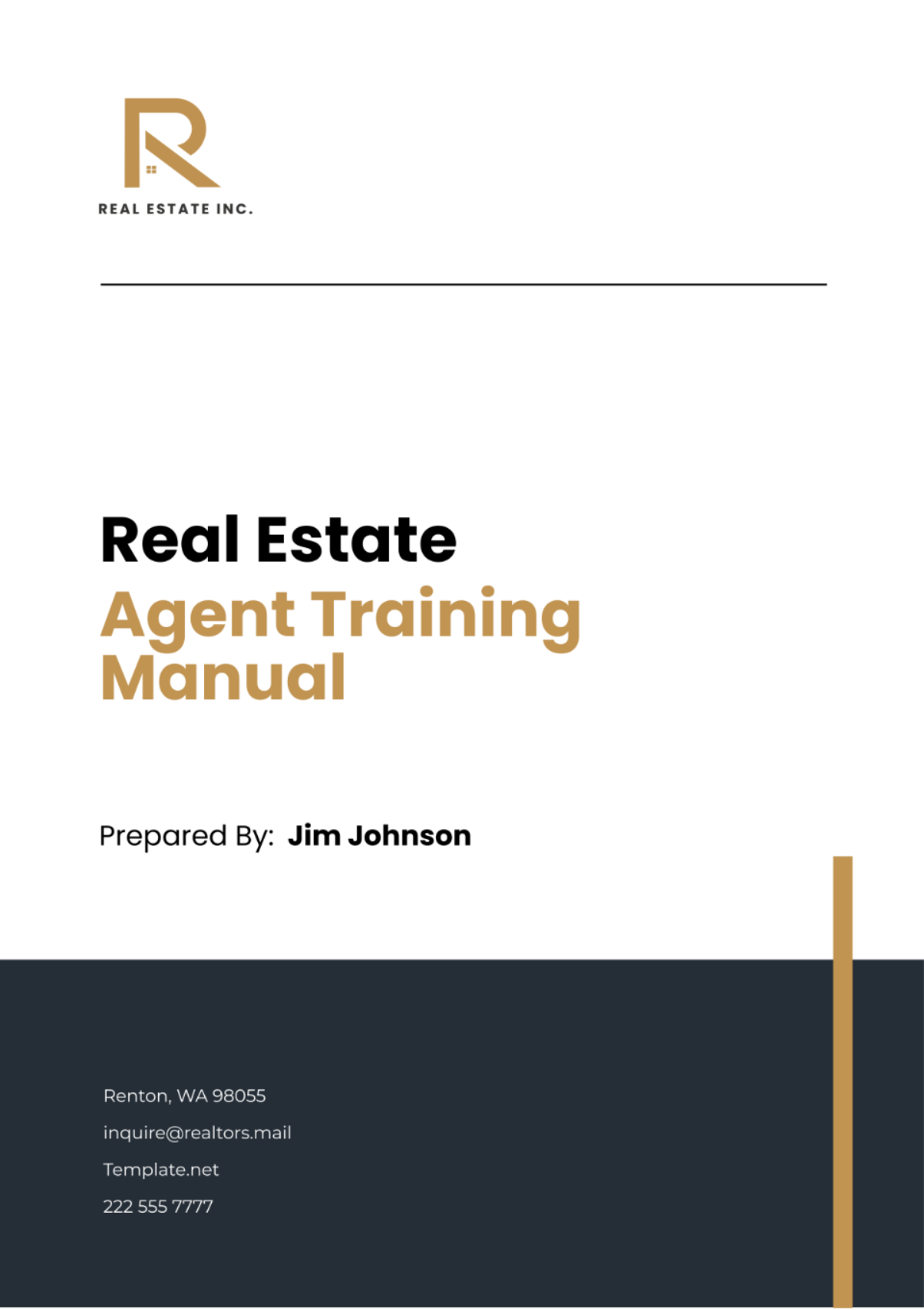 Real Estate Agent Training Manual Template