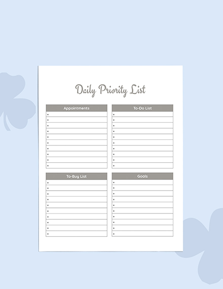 Blank Planner template Download