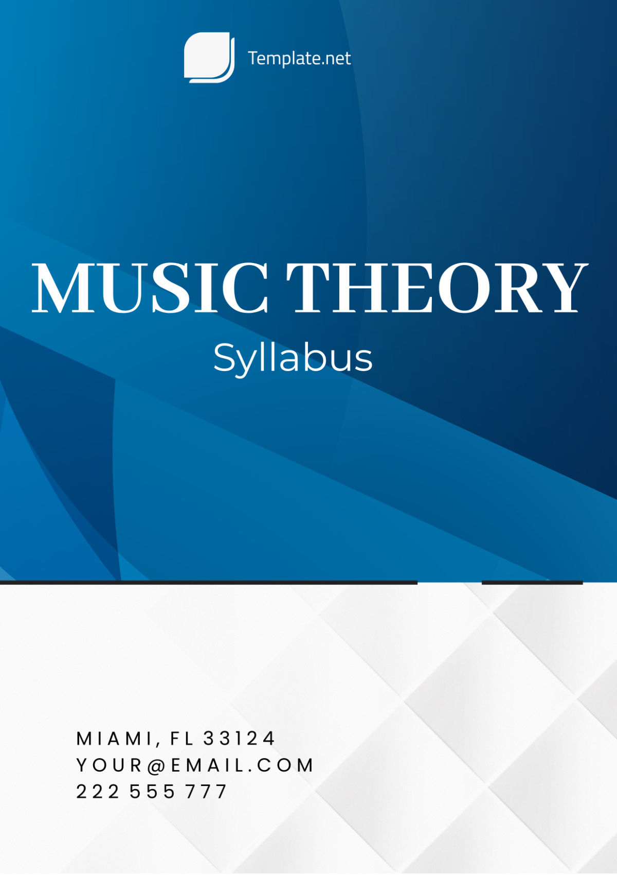 Music Theory Syllabus Template