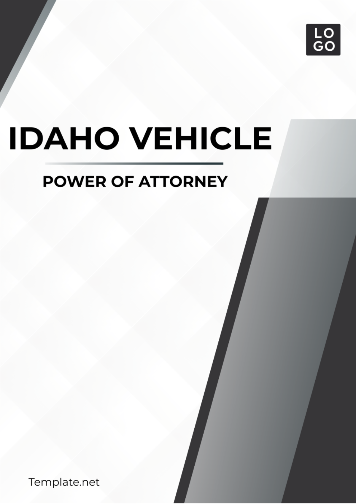 Free Idaho Vehicle Power of Attorney Template