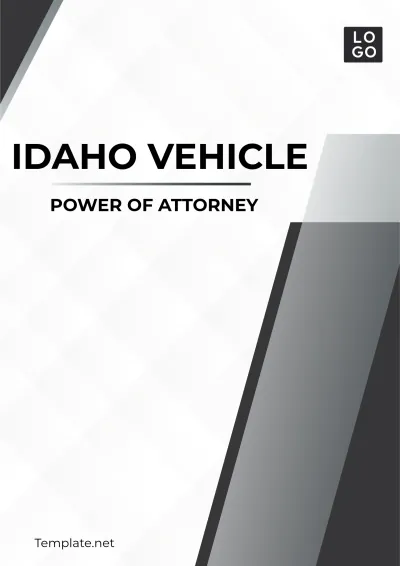 Free Idaho Vehicle Power of Attorney Template to Edit Online