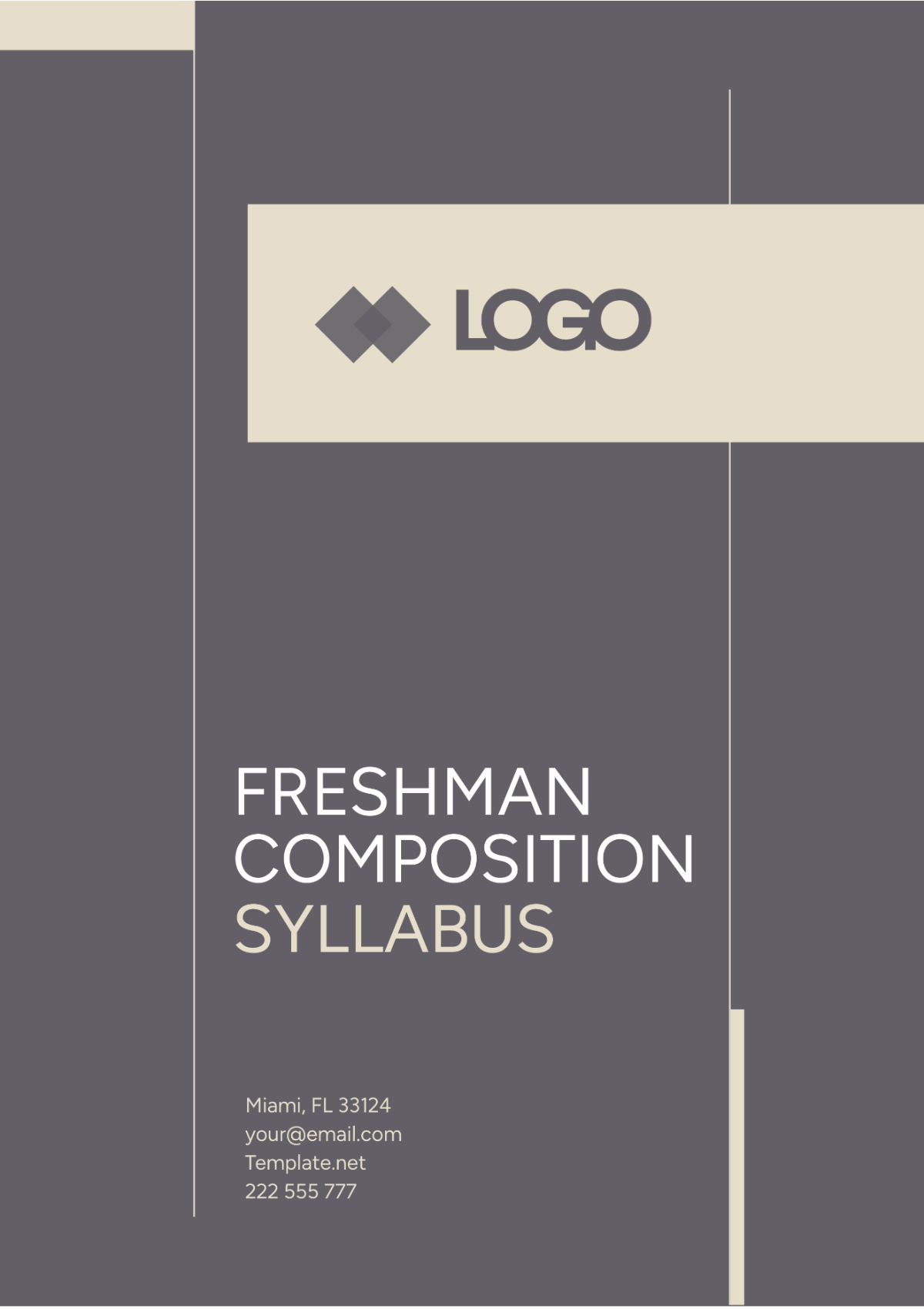 Free Freshman Composition Syllabus Template