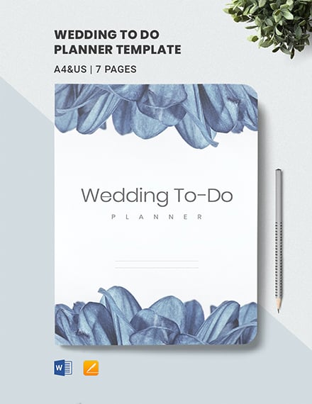 Wedding To do Planner Template