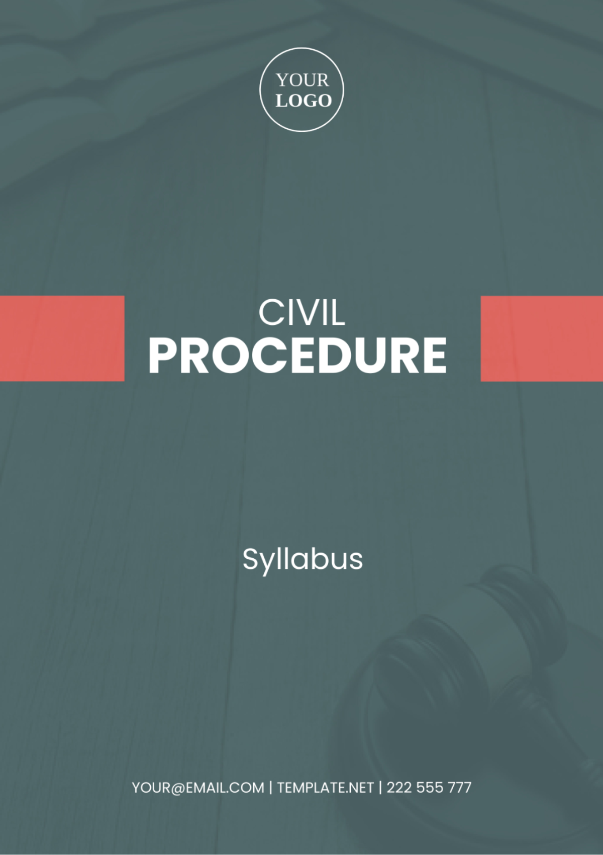 Civil Procedure Syllabus Template