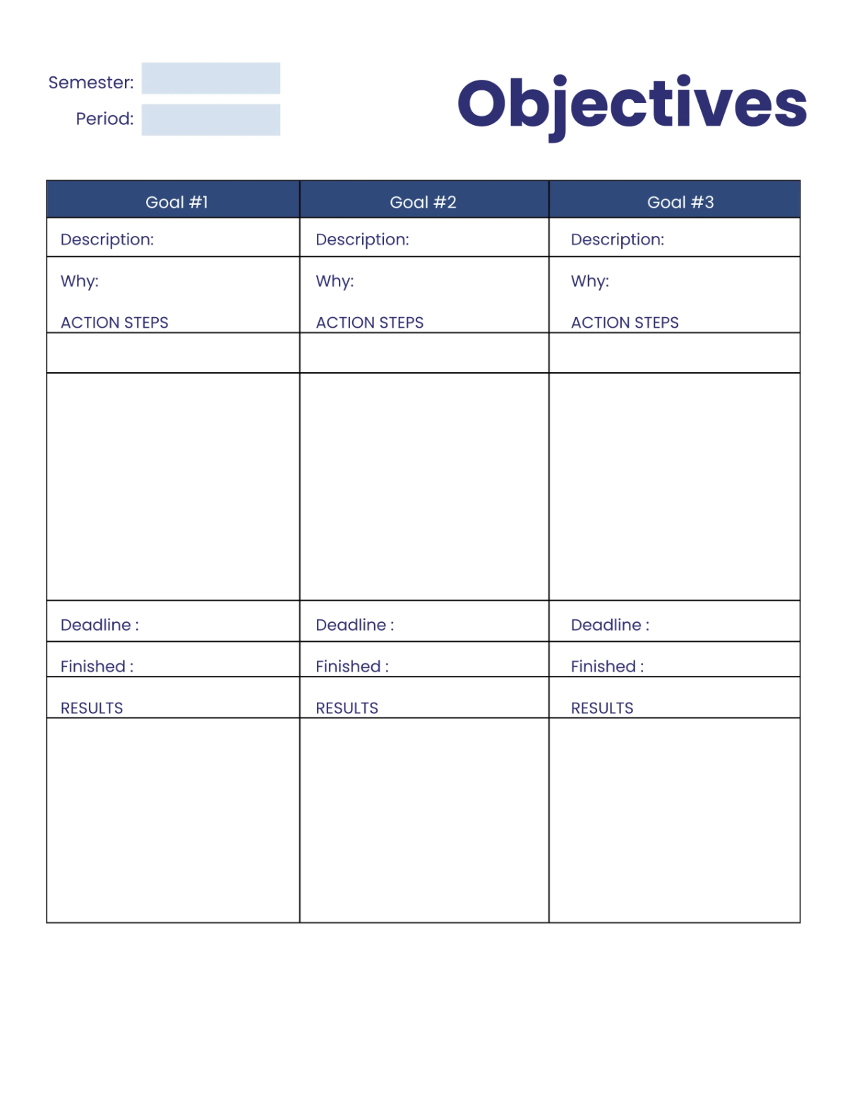 Free University Planner Template to Edit Online