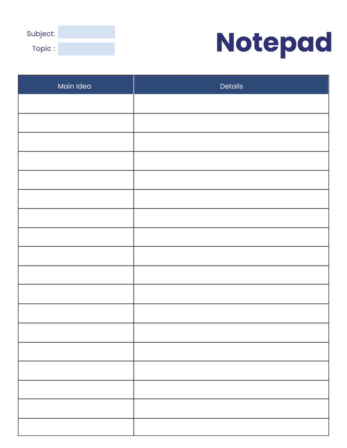 Free University Planner Template to Edit Online