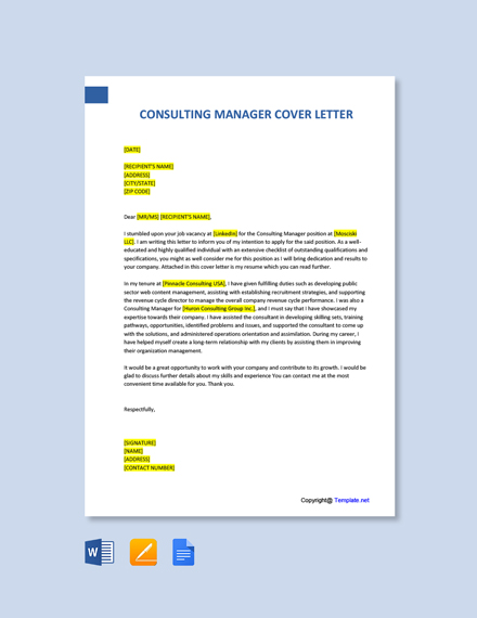 Free Consulting Engineer Cover Letter Template Google Docs Word Template