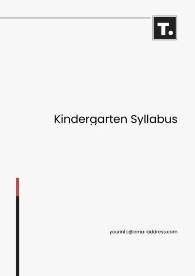 Free Simple Kindergarten Syllabus Template to Edit Online