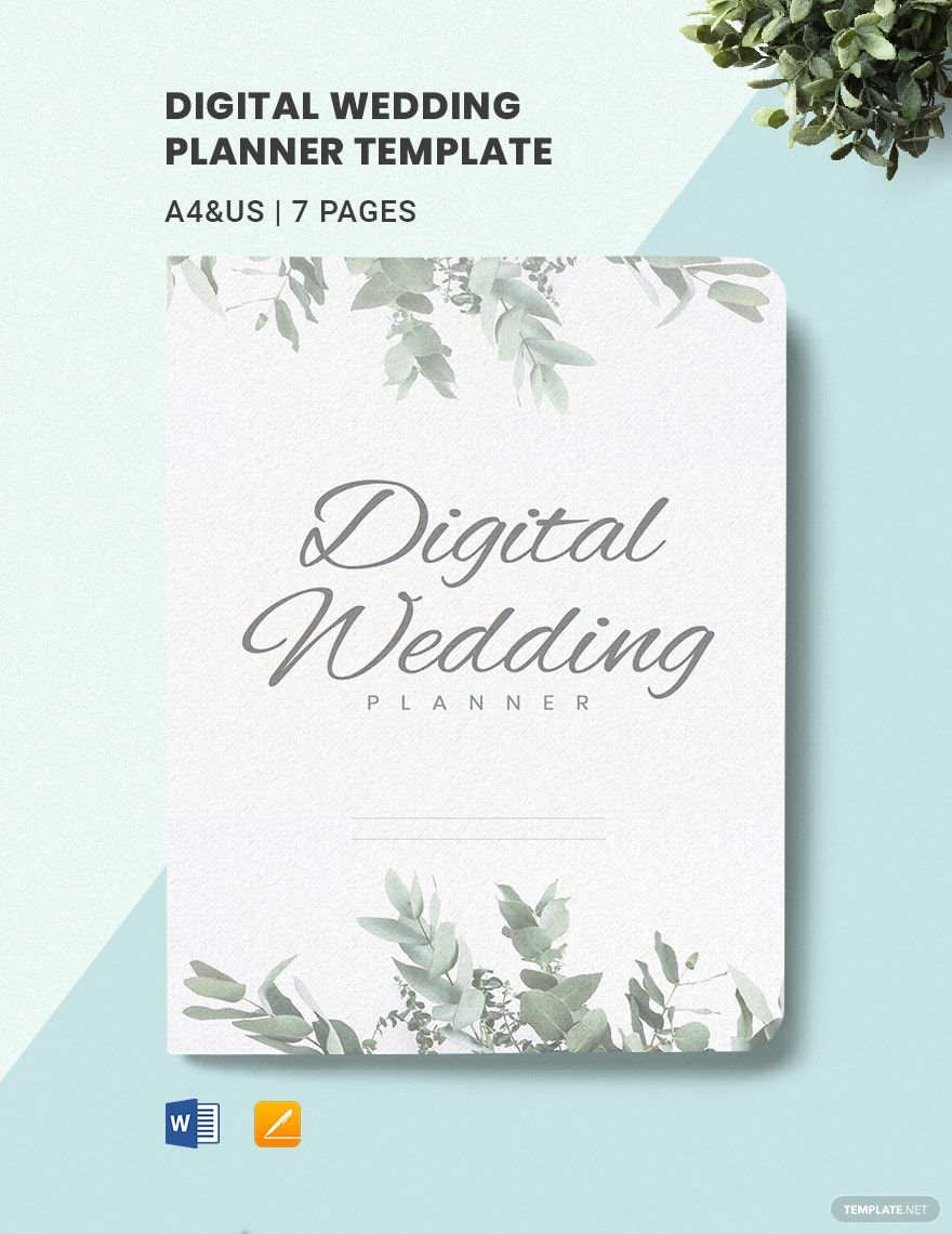 Free Sample Digital Wedding Planner Template