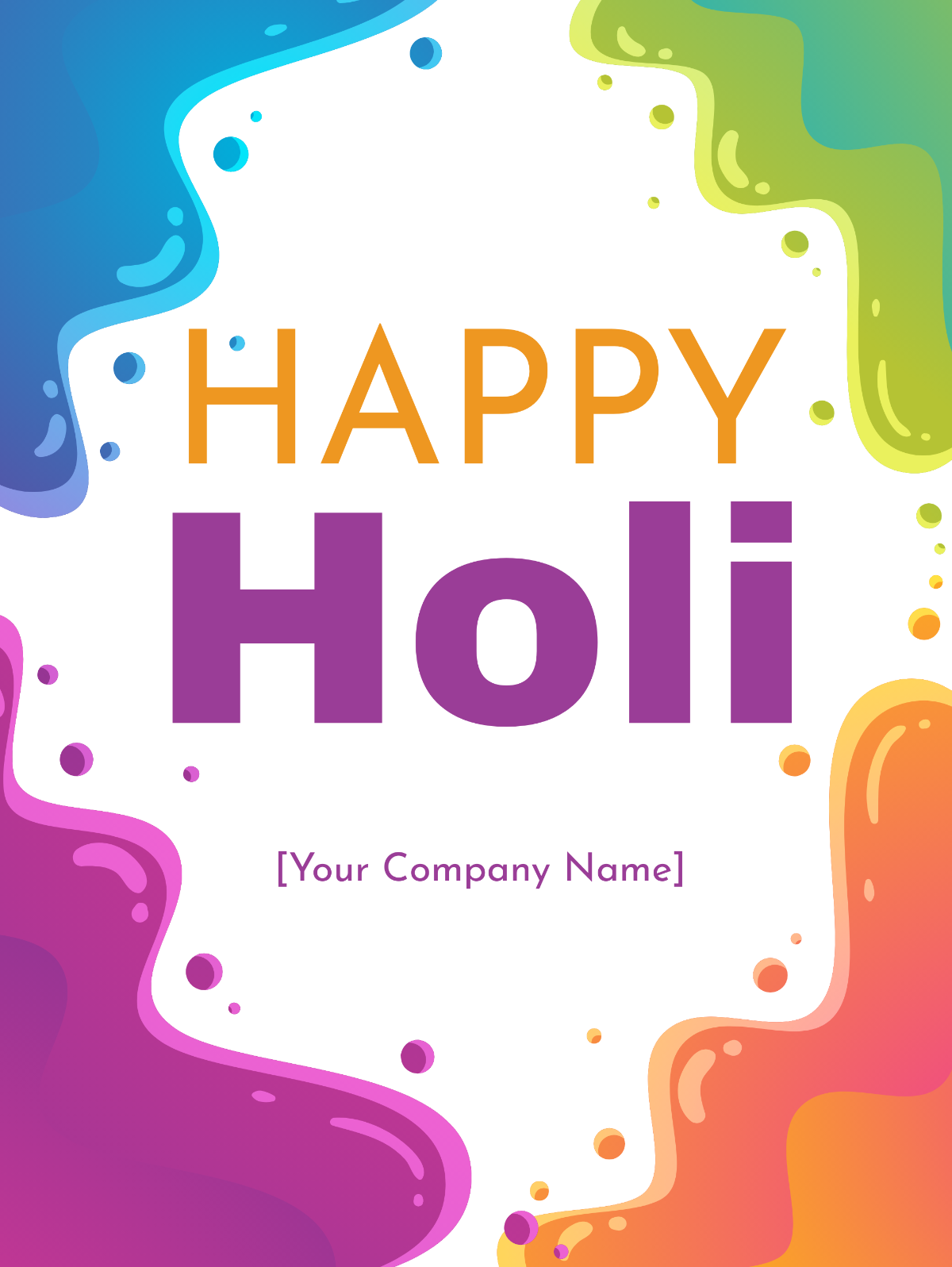 Free Happy Holi Threads Post Template