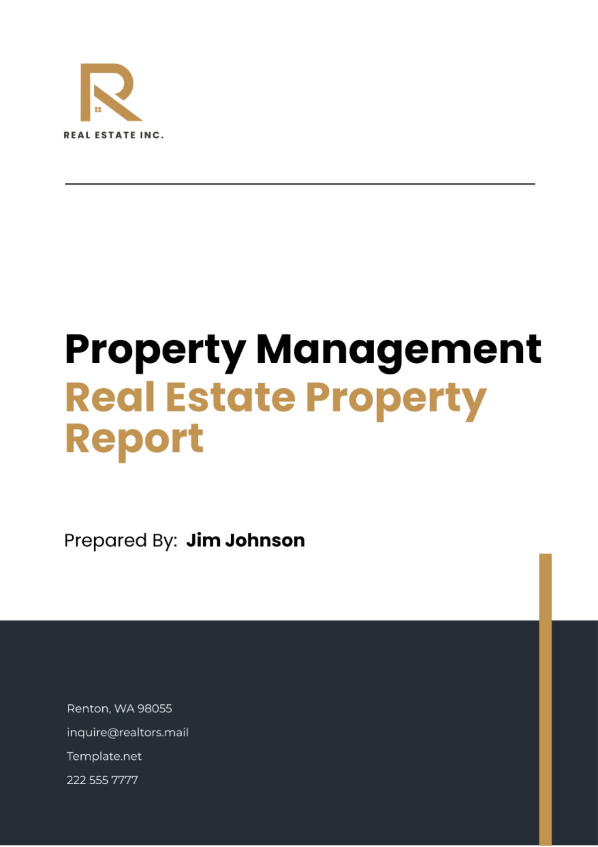Real Estate Property Report Template
