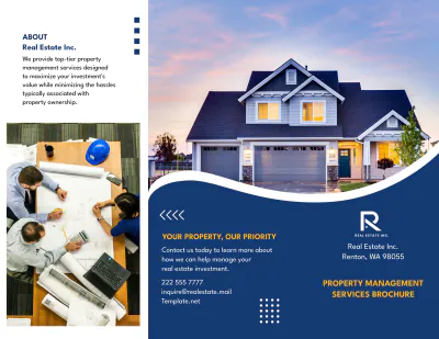 Free Property Management Services Brochure Template to Edit Online