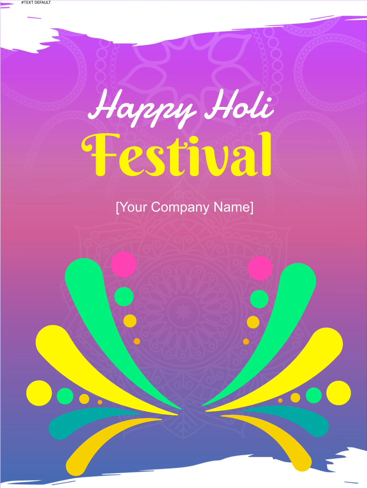 Free Happy Holi Festival Threads Post Template