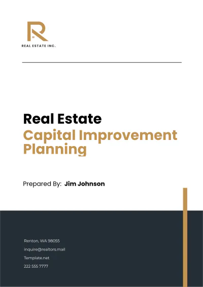Free Real Estate Capital Improvement Planning Template to Edit Online
