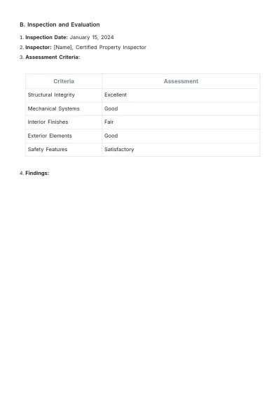 Free Real Estate Capital Improvement Planning Template to Edit Online