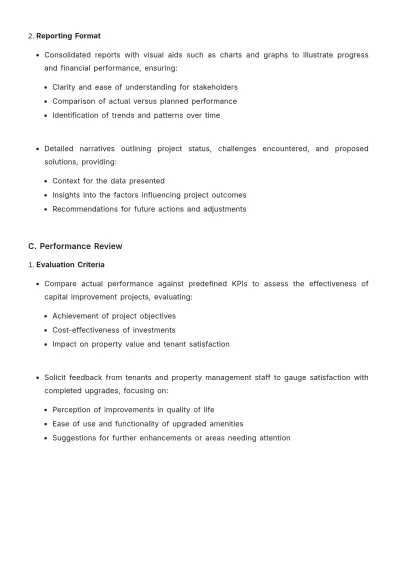Free Real Estate Capital Improvement Planning Template to Edit Online