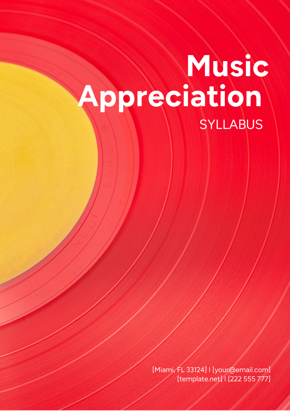 Music Appreciation Syllabus Template