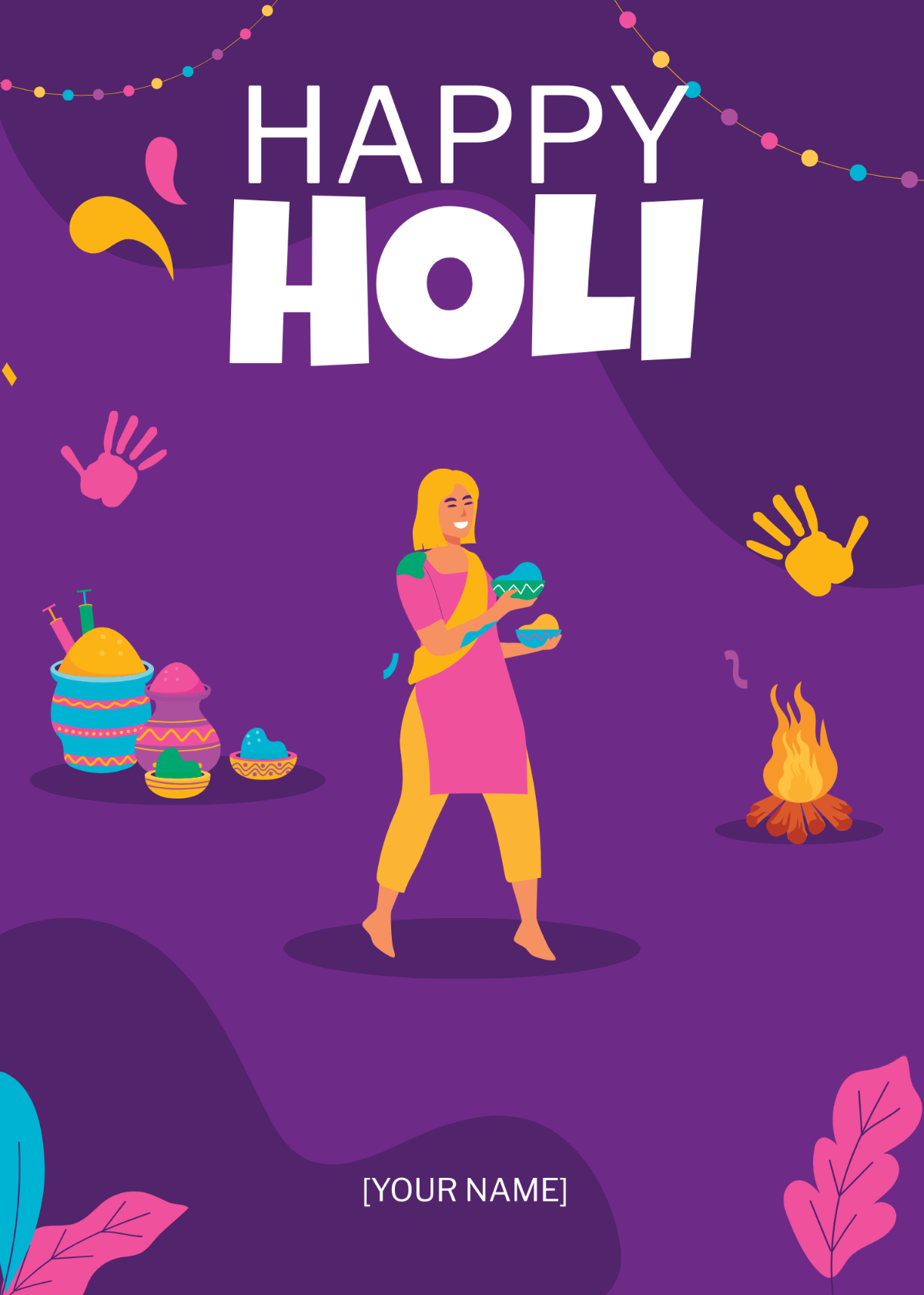 Holi Festival Wishes GIF